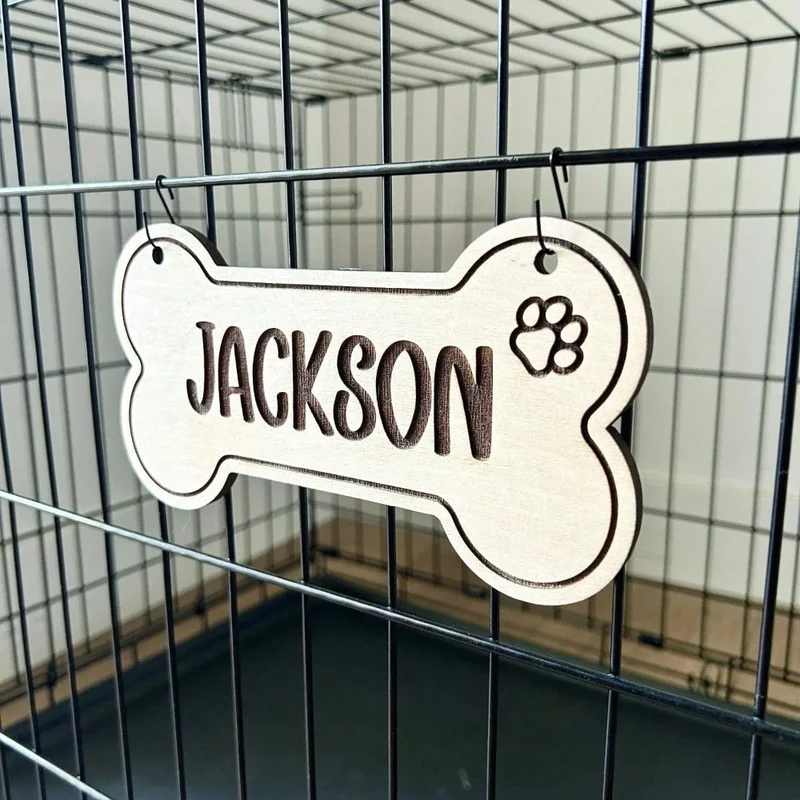 5PCS Custom Wooden Dog Tag - P - Laser Engraving Software review and price