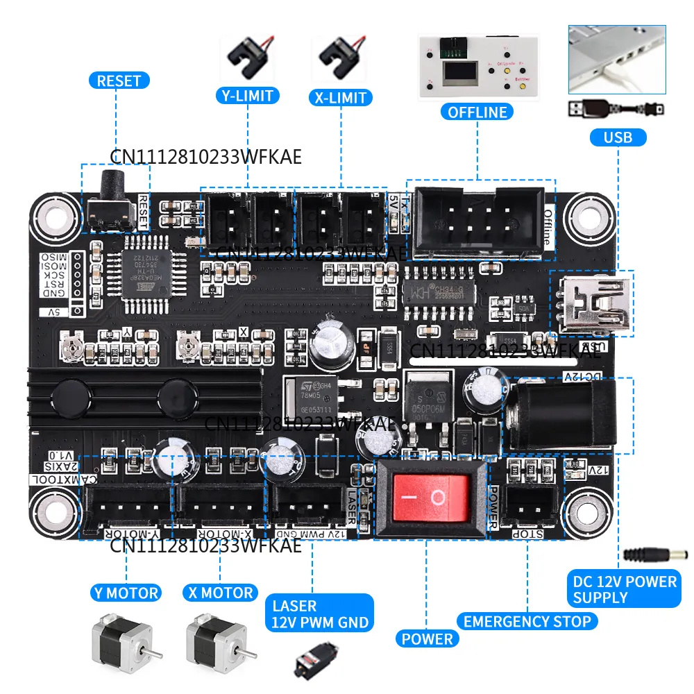 2-Axis Laser Engraver Control  - Controller Grbl Board review and price