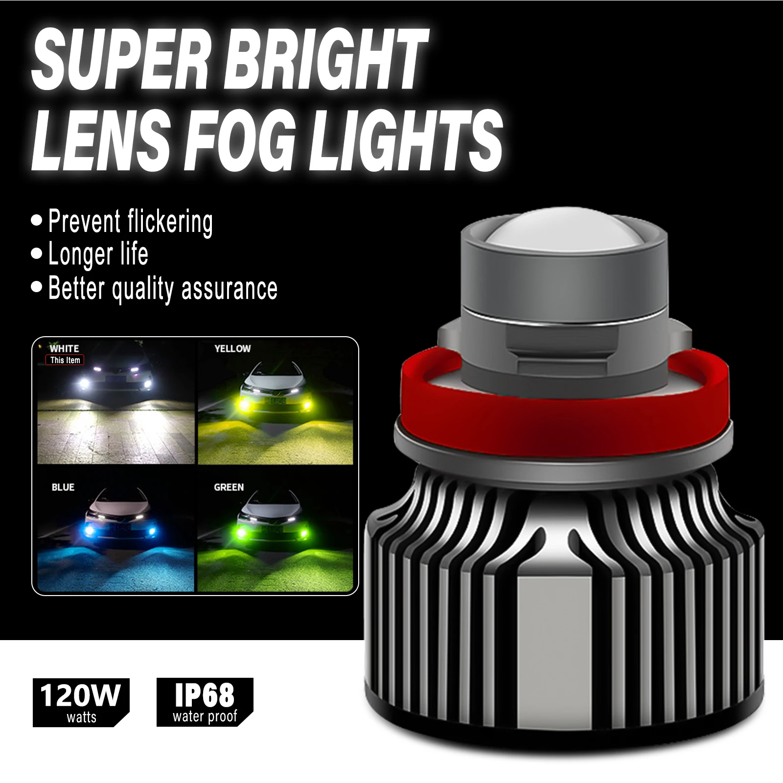 H11 Led Fog Light Bulb Laser L - Laser Focus Lens review and price