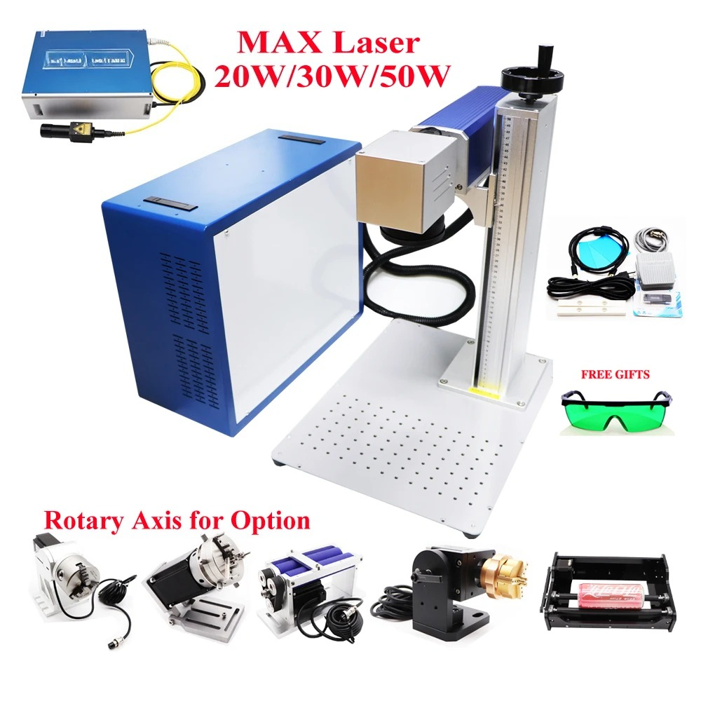 20W 30W 50W MAX Fiber Laser Ma - Industrial Laser Engraving Machine For Metal review and price